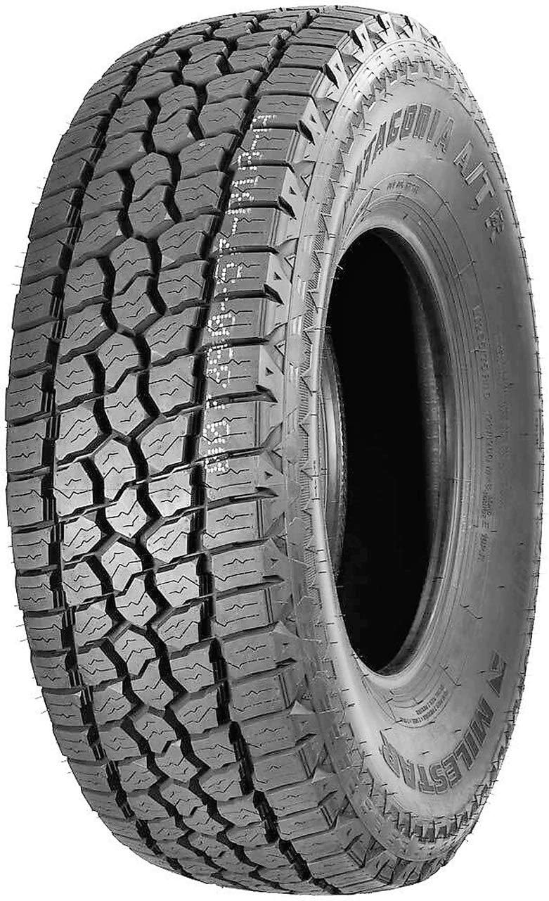 Milestar Patagonia A/T all-terrain tire with staggered shoulder lugs and a blocky tread pattern for trucks and SUVs